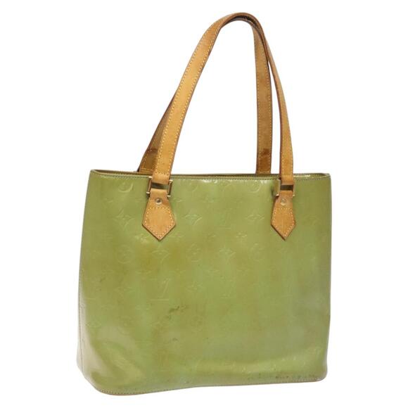 LOUIS VUITTON Monogram Vernis Houston Hand Bag Baby Blue M91005 - Picture 1 of 13